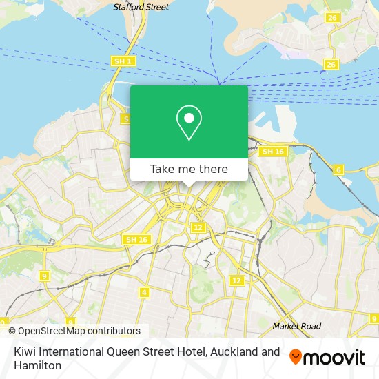 Kiwi International Queen Street Hotel地图
