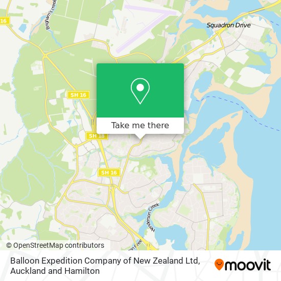 Balloon Expedition Company of New Zealand Ltd map