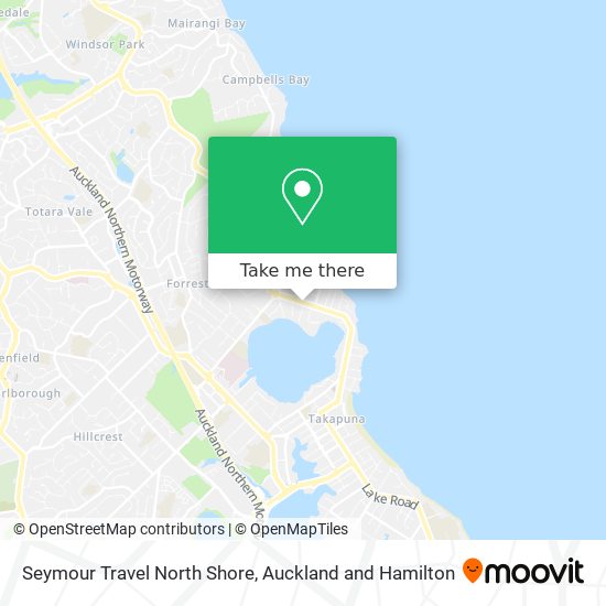 Seymour Travel North Shore map