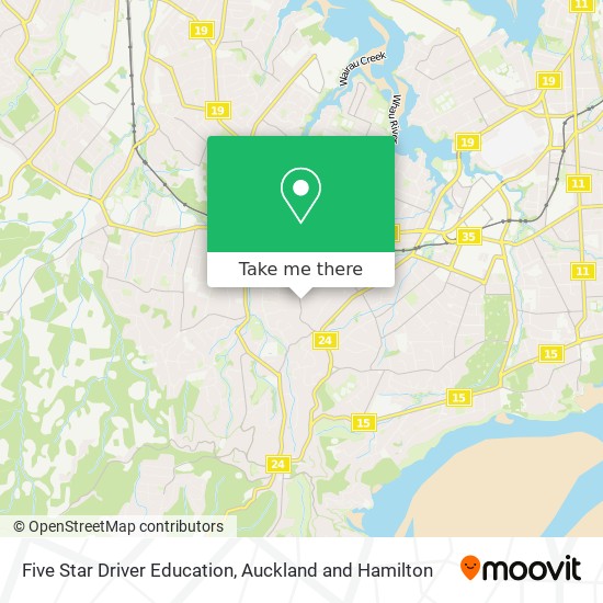 Five Star Driver Education map