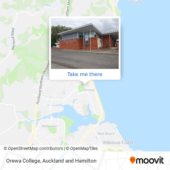 Orewa College map