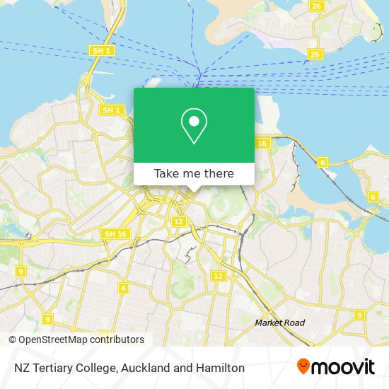 NZ Tertiary College map