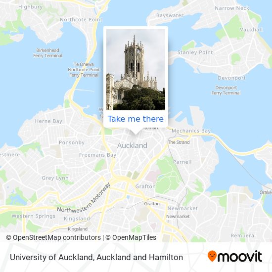 University of Auckland map