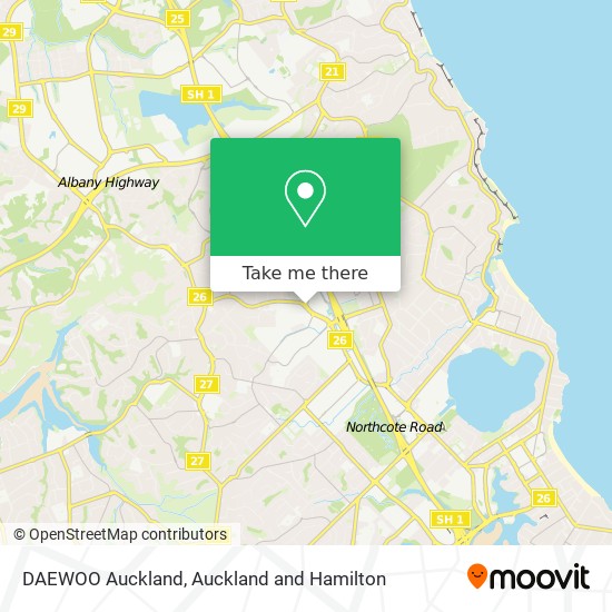DAEWOO Auckland map