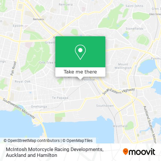 McIntosh Motorcycle Racing Developments map