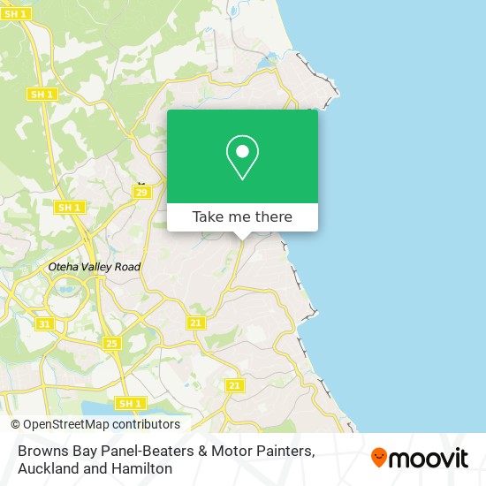 Browns Bay Panel-Beaters & Motor Painters map