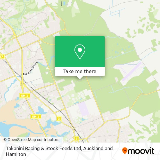 Takanini Racing & Stock Feeds Ltd map