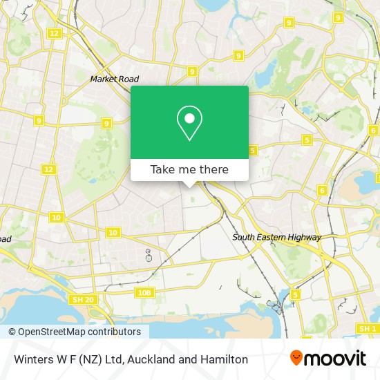 Winters W F (NZ) Ltd map