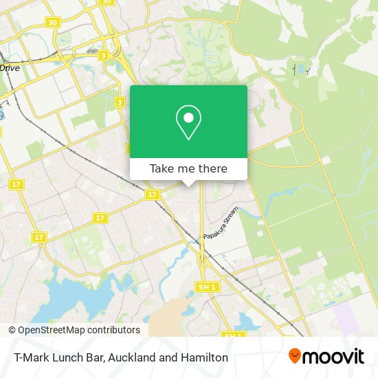 T-Mark Lunch Bar map