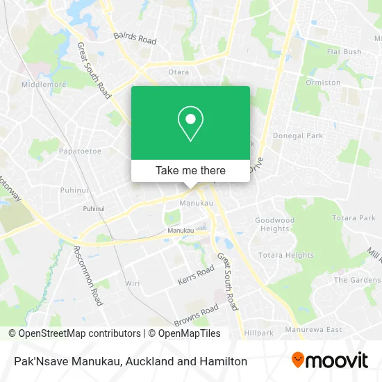 Pak'Nsave Manukau map
