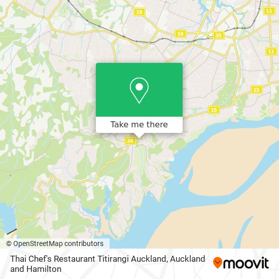 Thai Chef's Restaurant Titirangi Auckland map