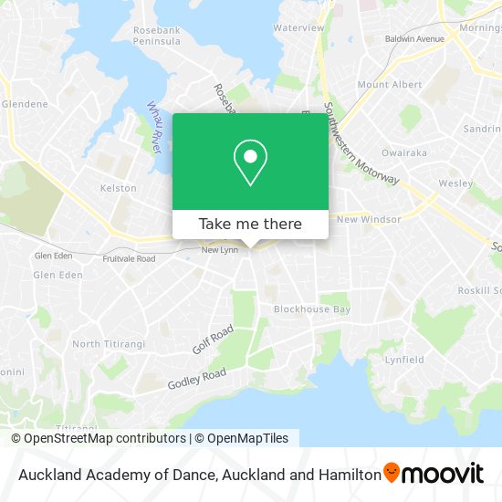 Auckland Academy of Dance map