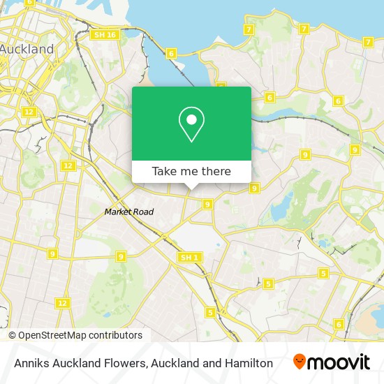 Anniks Auckland Flowers map