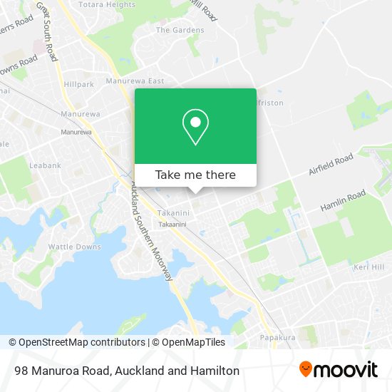 98 Manuroa Road map