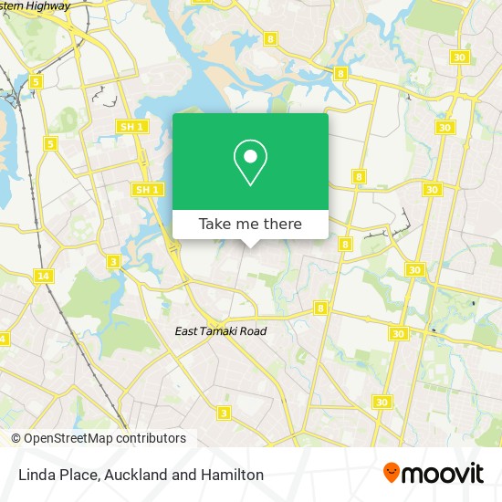 Linda Place map