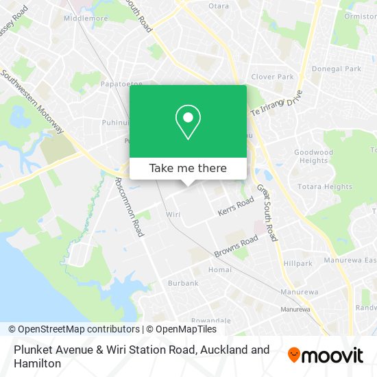 Plunket Avenue & Wiri Station Road map