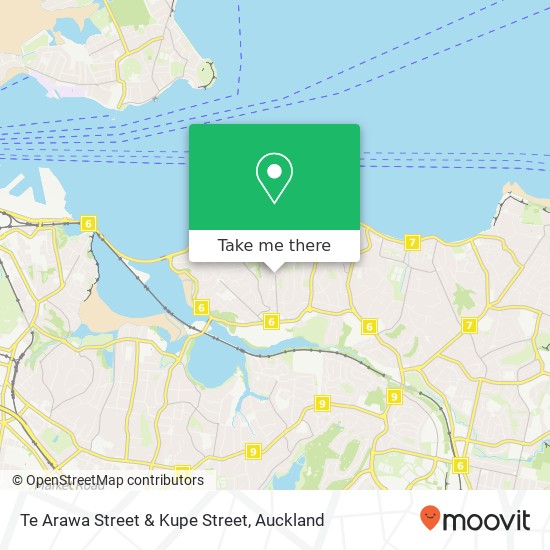 Te Arawa Street & Kupe Street map