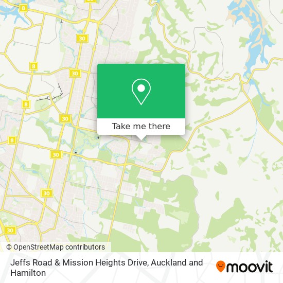 Jeffs Road & Mission Heights Drive map