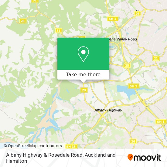 Albany Highway & Rosedale Road map