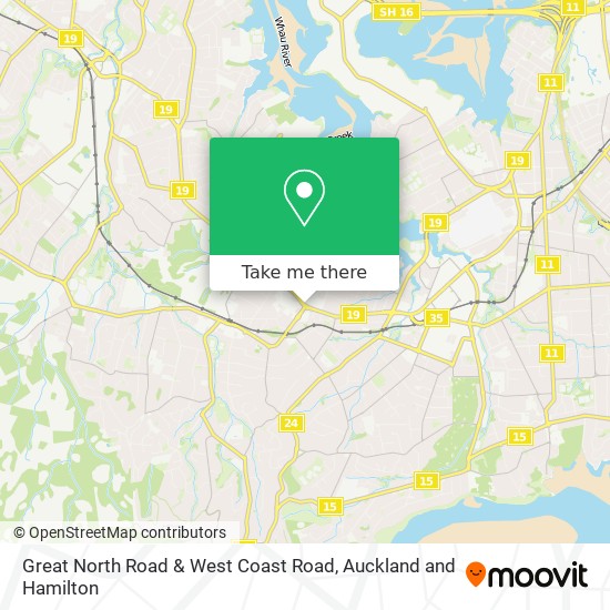 Great North Road & West Coast Road地图