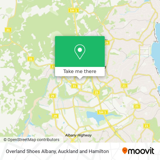 Overland Shoes Albany map