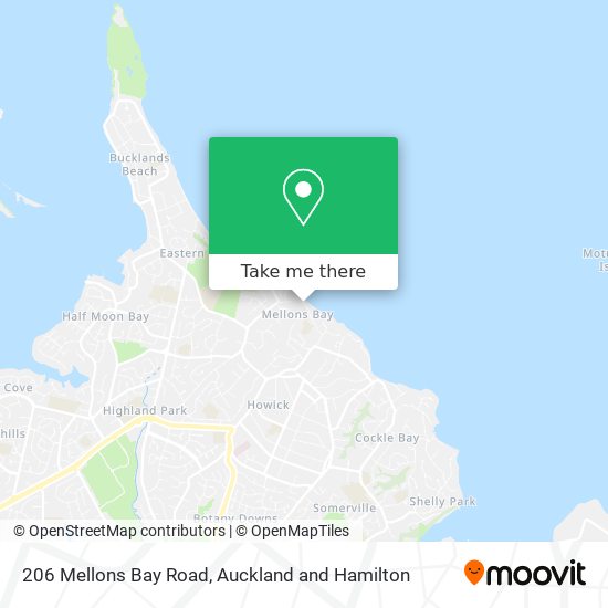 206 Mellons Bay Road map