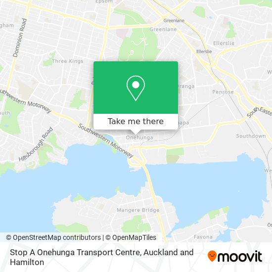 Stop A Onehunga Transport Centre map