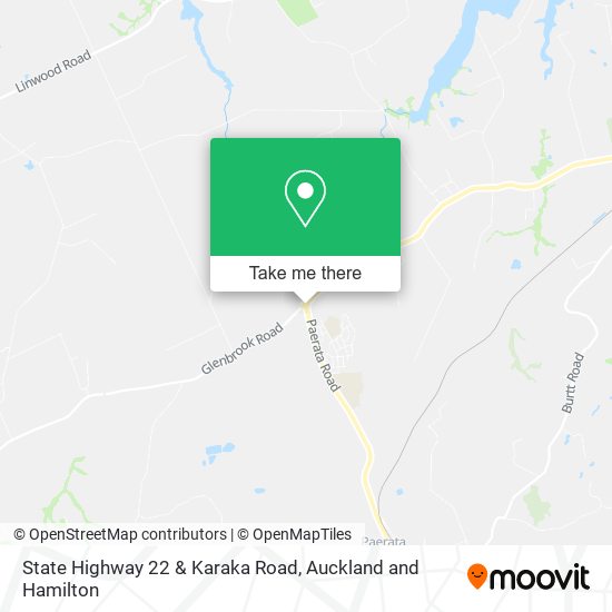 State Highway 22 & Karaka Road map