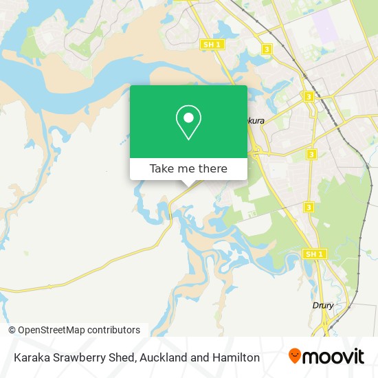 Karaka Srawberry Shed map
