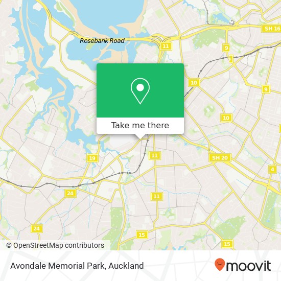 Avondale Memorial Park map