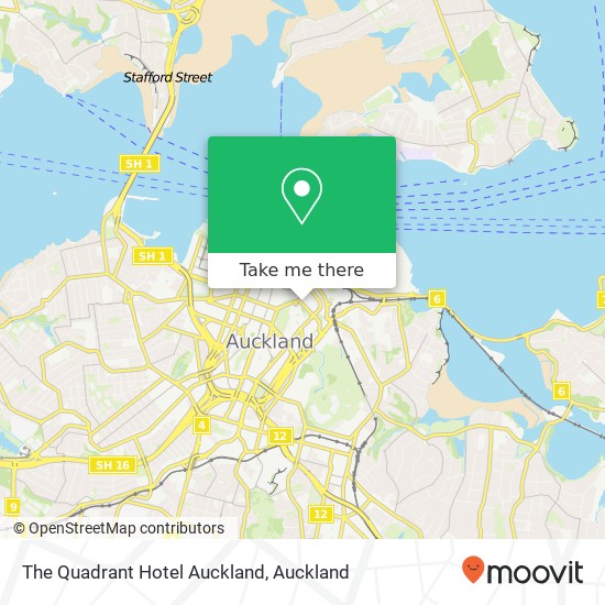 The Quadrant Hotel Auckland map