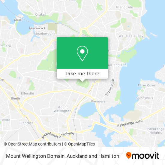 Mount Wellington Domain map