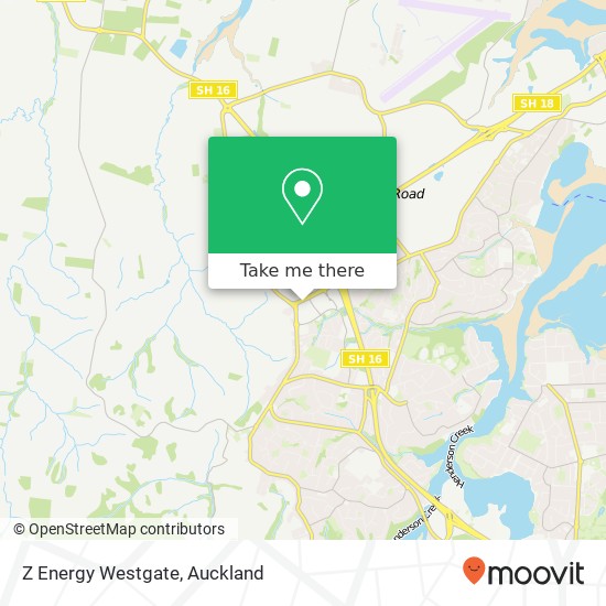 Z Energy Westgate map