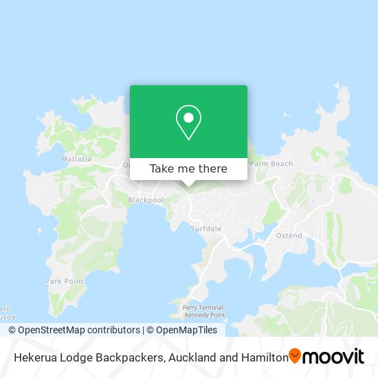 Hekerua Lodge Backpackers map