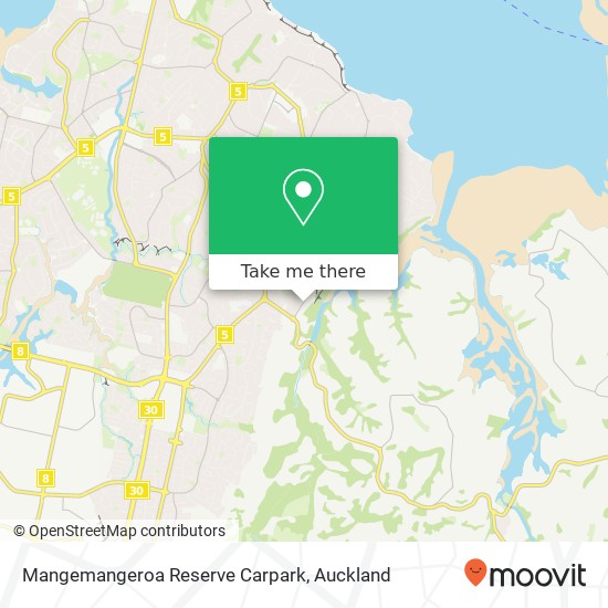 Mangemangeroa Reserve Carpark地图