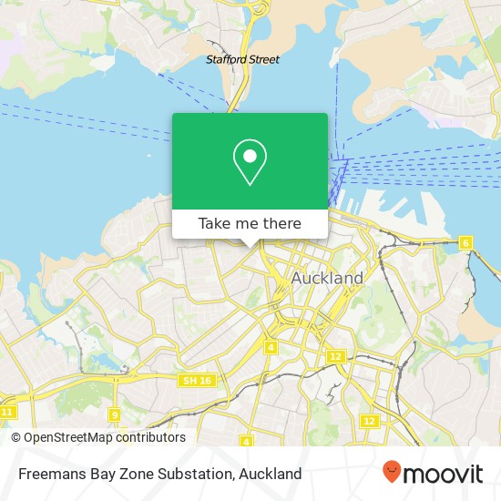 Freemans Bay Zone Substation map