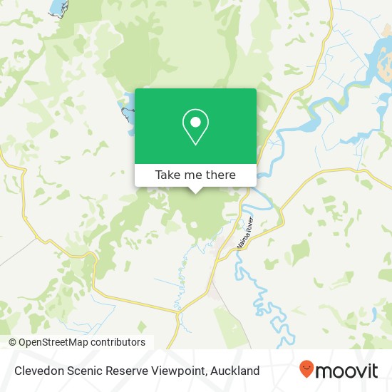 Clevedon Scenic Reserve Viewpoint map