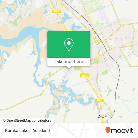 Karaka Lakes map