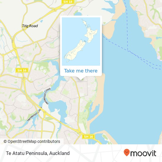 Te Atatu Peninsula map