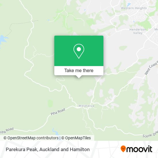 Parekura Peak map