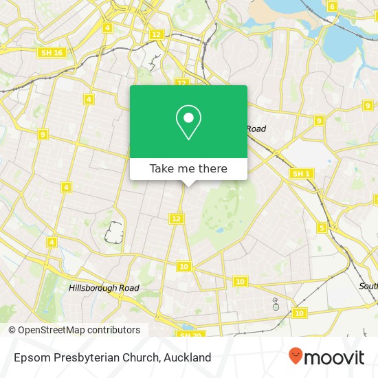 Epsom Presbyterian Church map