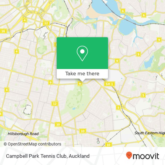 Campbell Park Tennis Club map