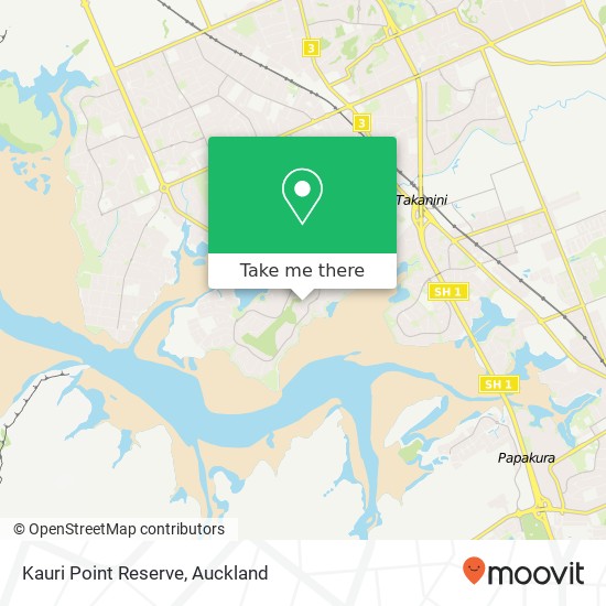 Kauri Point  Reserve map