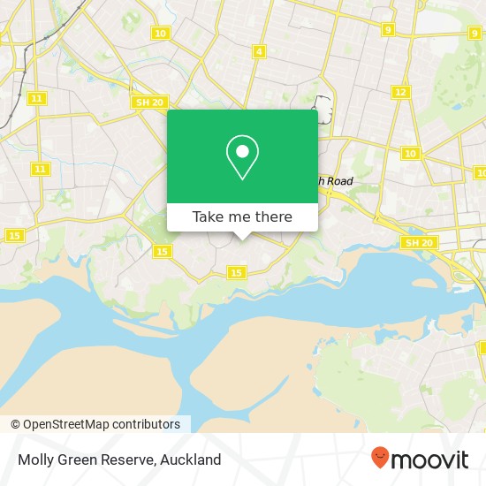 Molly Green Reserve map