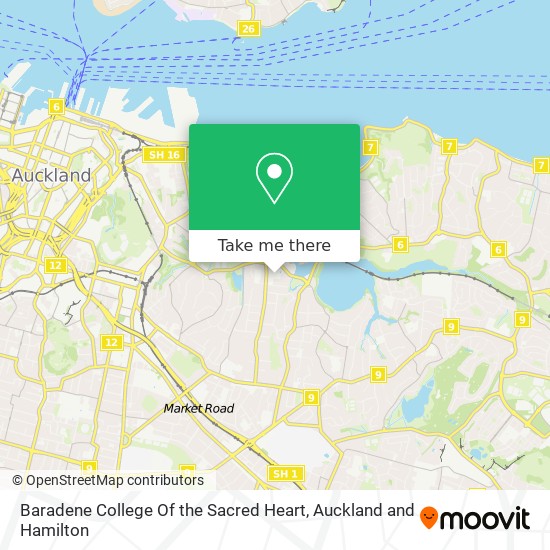 Baradene College Of the Sacred Heart map