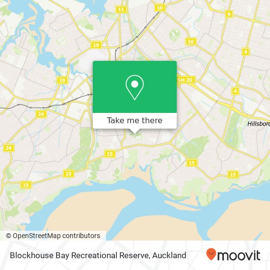 Blockhouse Bay Recreational Reserve map