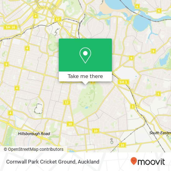 Cornwall Park Cricket Ground地图