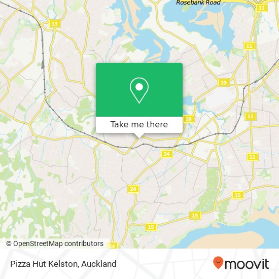 Pizza Hut Kelston map