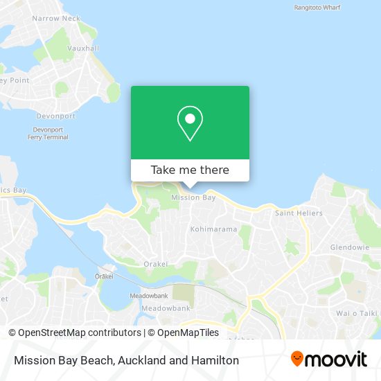 Mission Bay Beach map