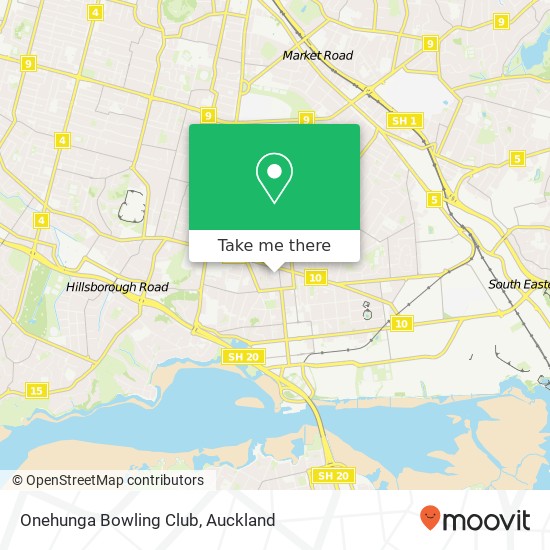 Onehunga Bowling Club map